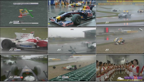 Формула-1.Сезон 2009.Гран-при Китай.Гонка.Сжатый вариант
