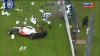 Сильный удар Хэмильтона об рельс безопасности и снос рекламного щита, Формула-1, Гран при Бельгия 2011 год