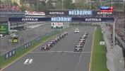 Старт гонки ф1 в Мельбурне 2014 года